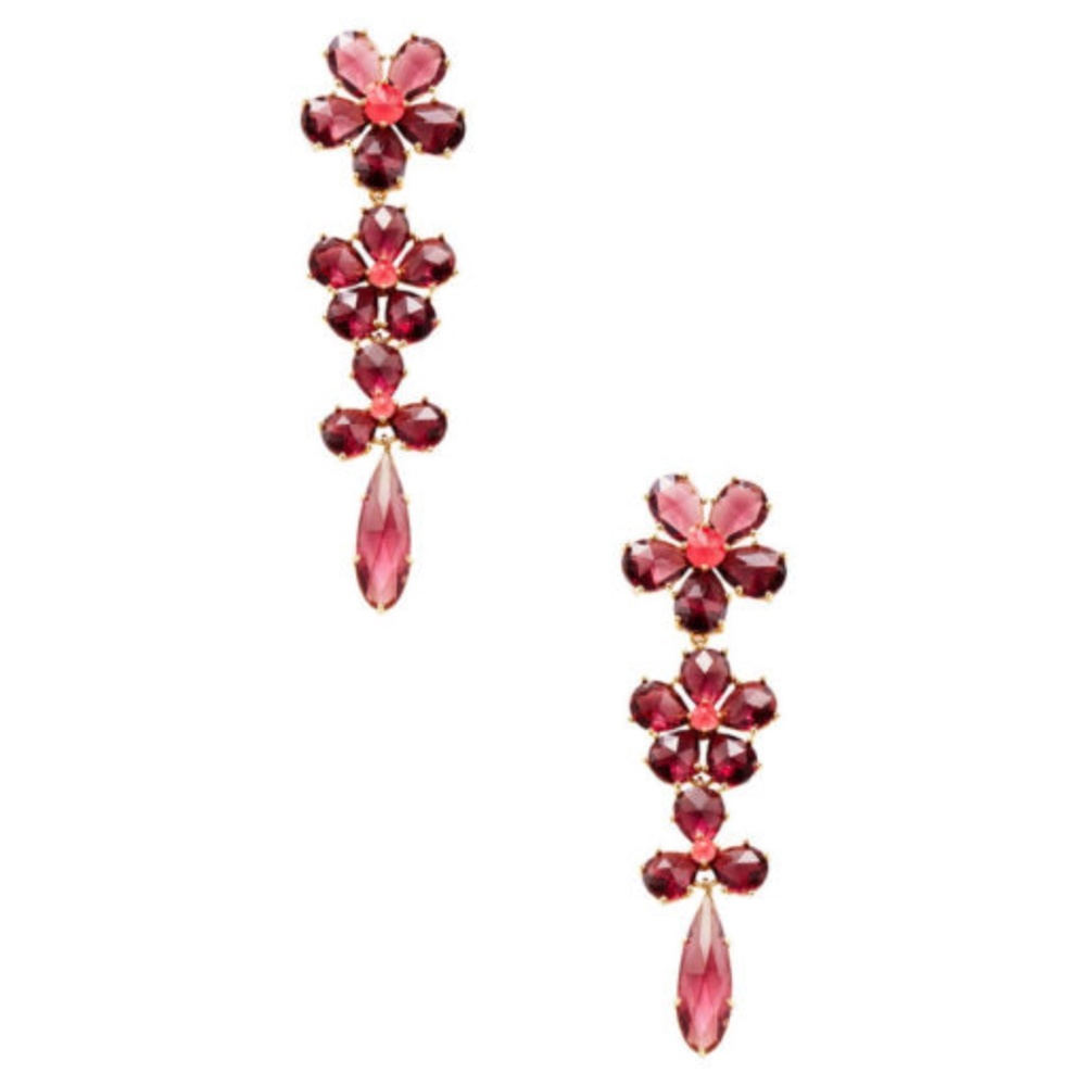 NWT kate spade In Full Bloom linear earrings - Picture 1 of 3